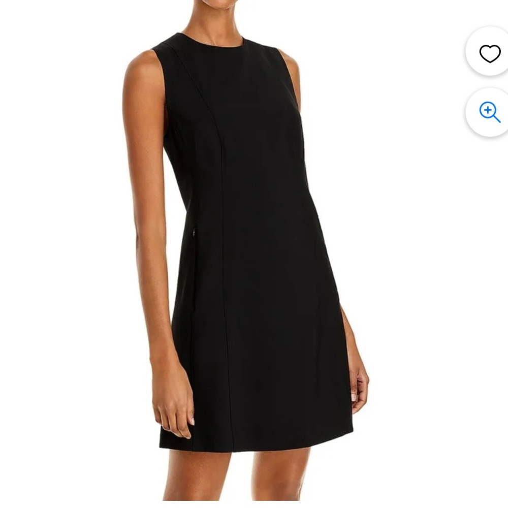 EUC Theory Womens Helaina Wool Sleeveless Mini Dress Black sz 4